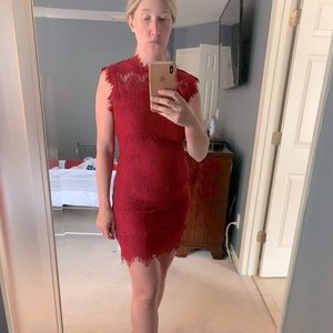 Red Lace Cocktail Dress
